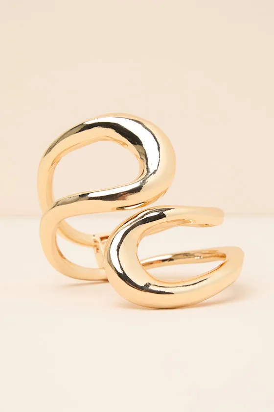 Cade Gold Wrap Cuff Bracelet sold by Lulus product image thumbnail 2