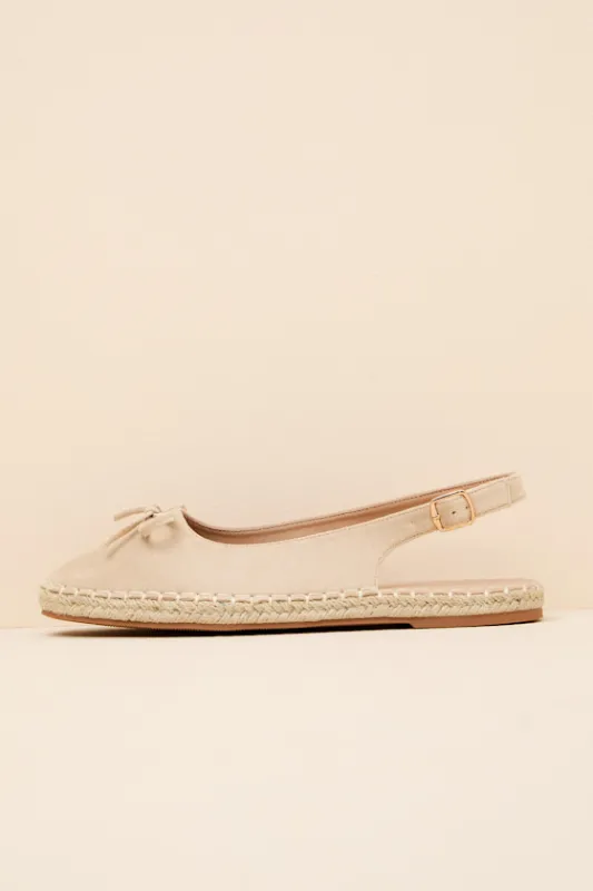 Risa Beige Suede Slingback Flatform Espadrilles made by Lulus