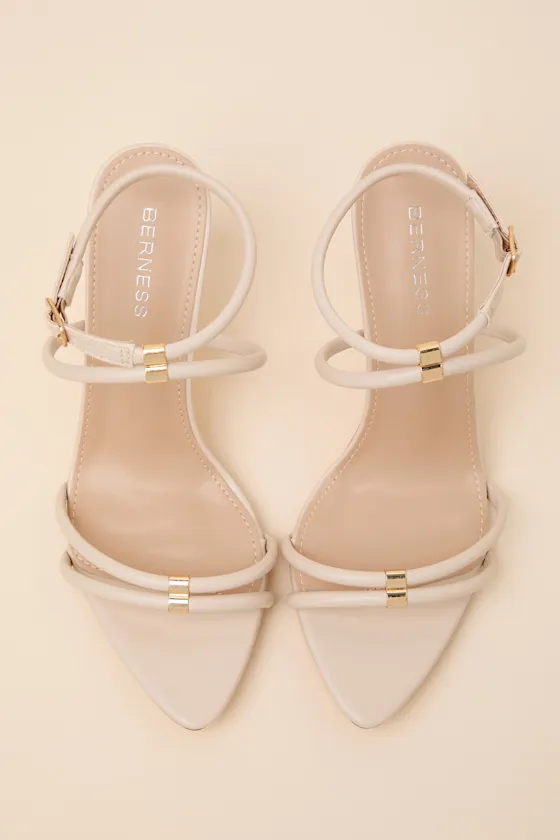 Baila Beige Ankle Strap High Heel Sandals sold by Lulus product image thumbnail 2