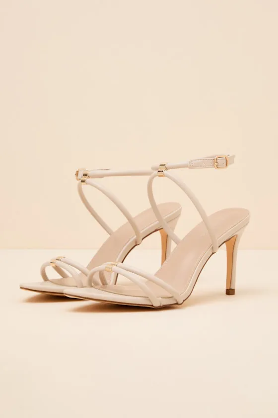Baila Beige Ankle Strap High Heel Sandals sold by Lulus product image thumbnail 3