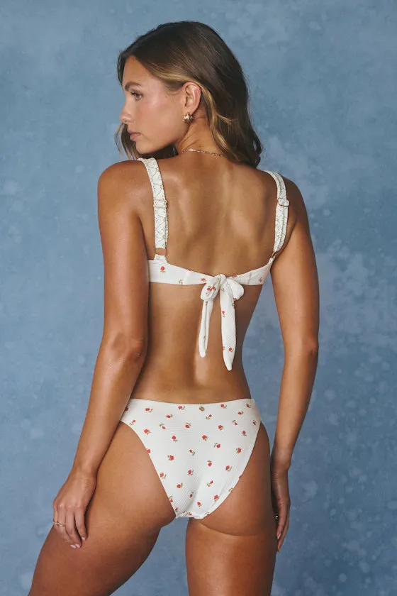 Mila Cream Floral Underwire Bikini Top sold by Lulus product image thumbnail 4