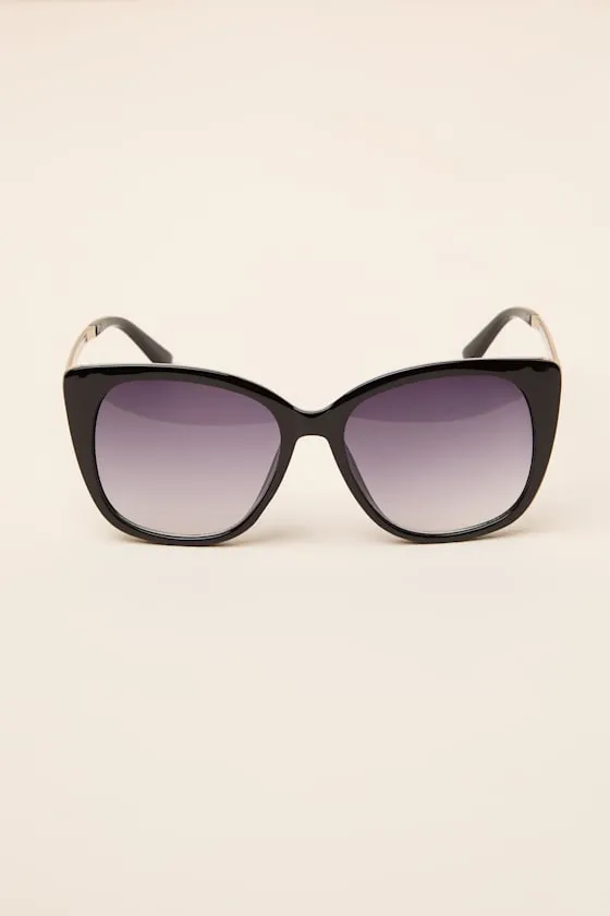Traya Black Oversized Square Sunglasses sold by Lulus product image thumbnail 2