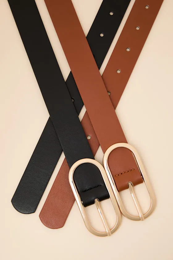 Buena Vista Black and Brown Two-Piece Belt Set sold by Lulus product image thumbnail 2
