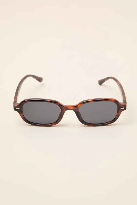 Tulsa Brown Tortoiseshell Small Sunglasses sold by Lulus product image thumbnail 2