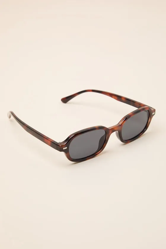 Tulsa Brown Tortoiseshell Small Sunglasses sold by Lulus product image thumbnail 4