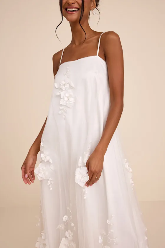 Allie White Floral Applique Shift Maxi Dress sold by Lulus product image thumbnail 2