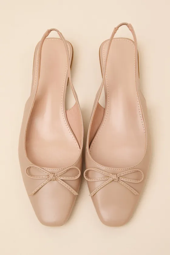 Camisa Beige Slingback Low Heel Pumps sold by Lulus product image thumbnail 3