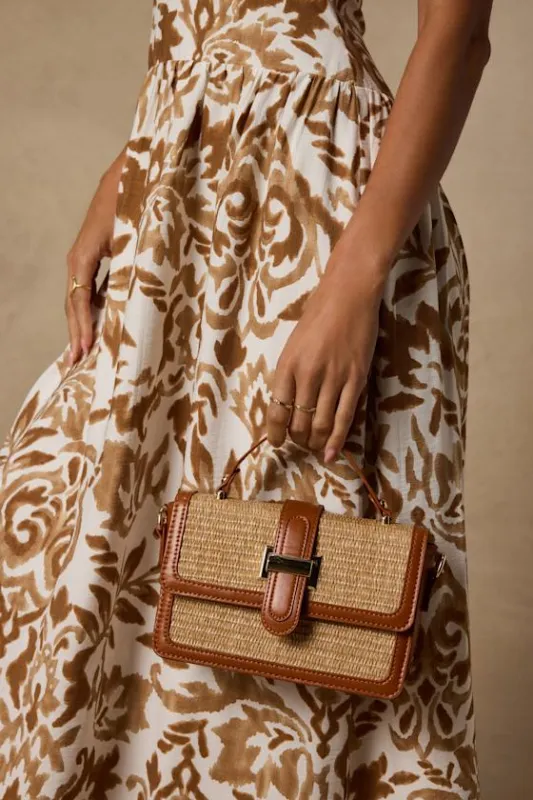 Danella Tan Raffia Crossbody Bag made by Lulus