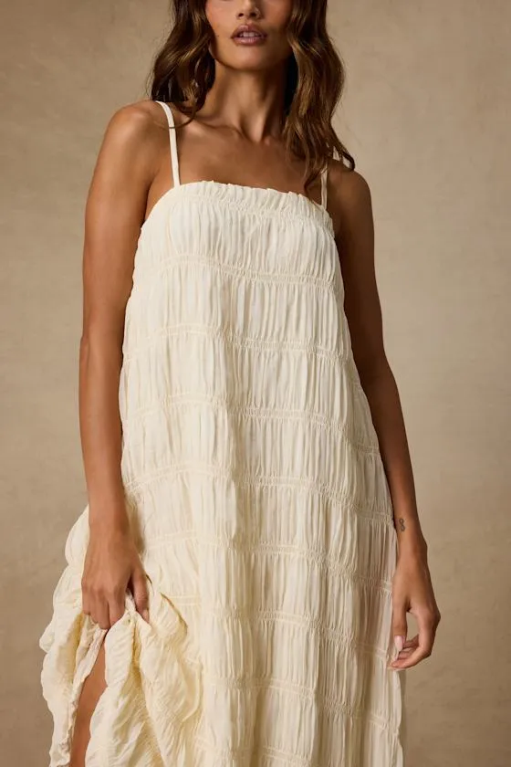 Louisiana Ivory Smocked Shift Maxi Dress sold by Lulus product image thumbnail 2