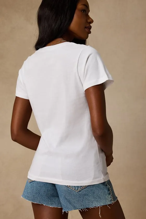 Woodstock White Short Sleeve Graphic Tee sold by Lulus product image thumbnail 3