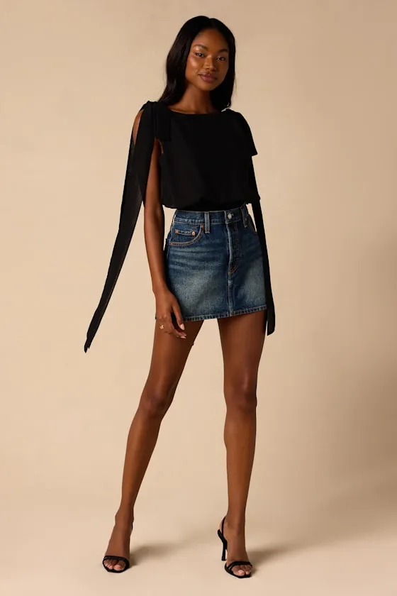 Leonie Black Tie-Strap Bodysuit sold by Lulus product image thumbnail 3