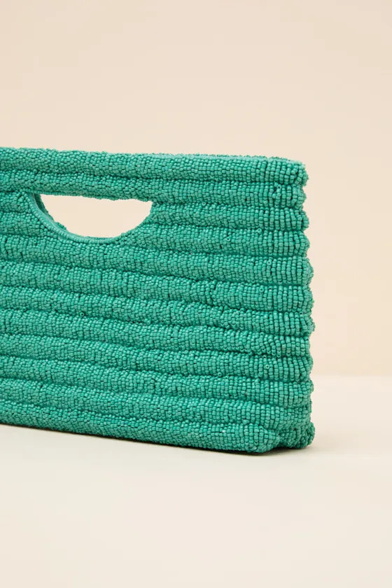 Silfra Teal Green Beaded Crossbody Clutch sold by Lulus product image thumbnail 4