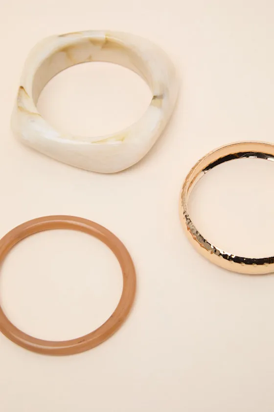 Julla Multi Bangle Three-Piece Bracelet Set sold by Lulus product image thumbnail 4
