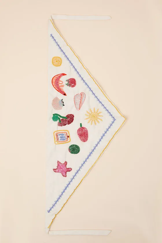 Hampton Drive White Multi Beaded Head Scarf sold by Lulus product image thumbnail 4