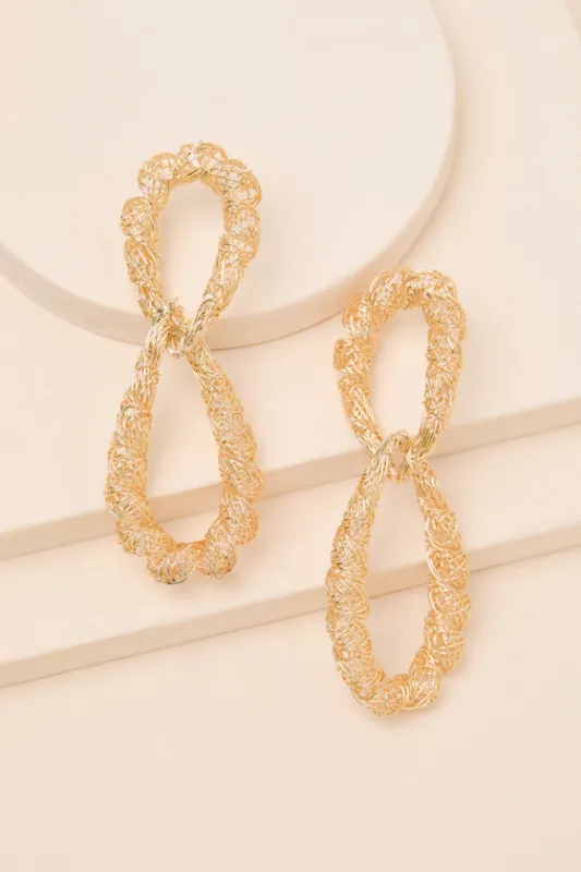 Ivera Gold Textured Statement Earrings made by Lulus