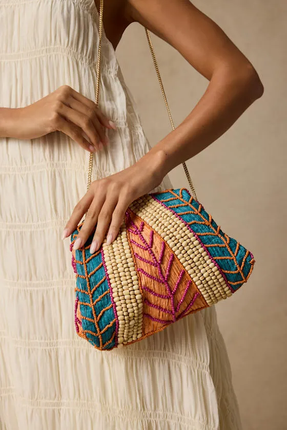 Tisha Multi Raffia Beaded Crossybody Clutch sold by Lulus product image thumbnail 3
