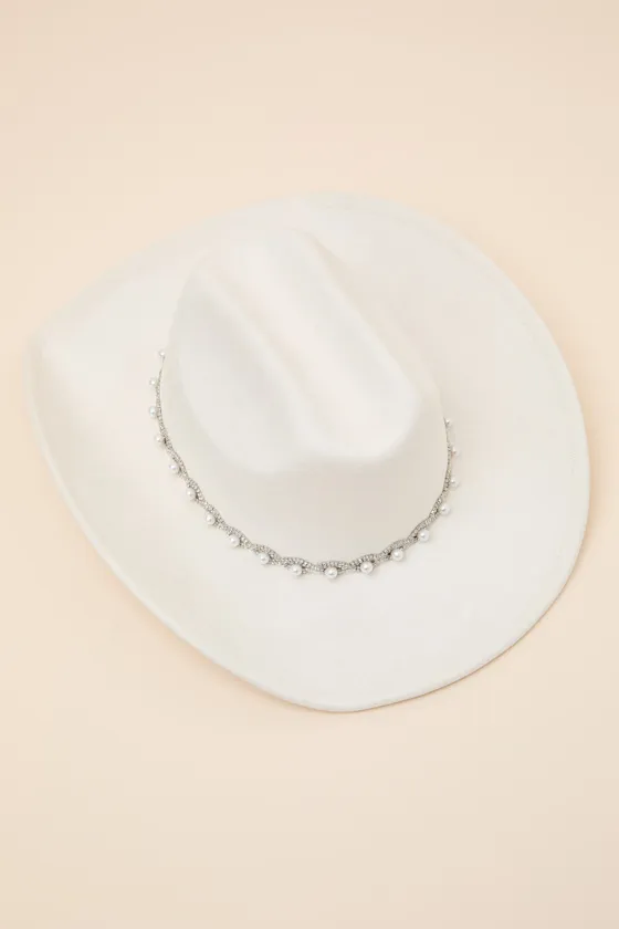 Ilea Ivory Pearl Western Hat sold by Lulus product image thumbnail 3