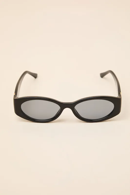 Simone Black Cat-Eye Sunglasses made by Lulus