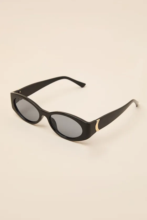 Simone Black Cat-Eye Sunglasses sold by Lulus product image thumbnail 2
