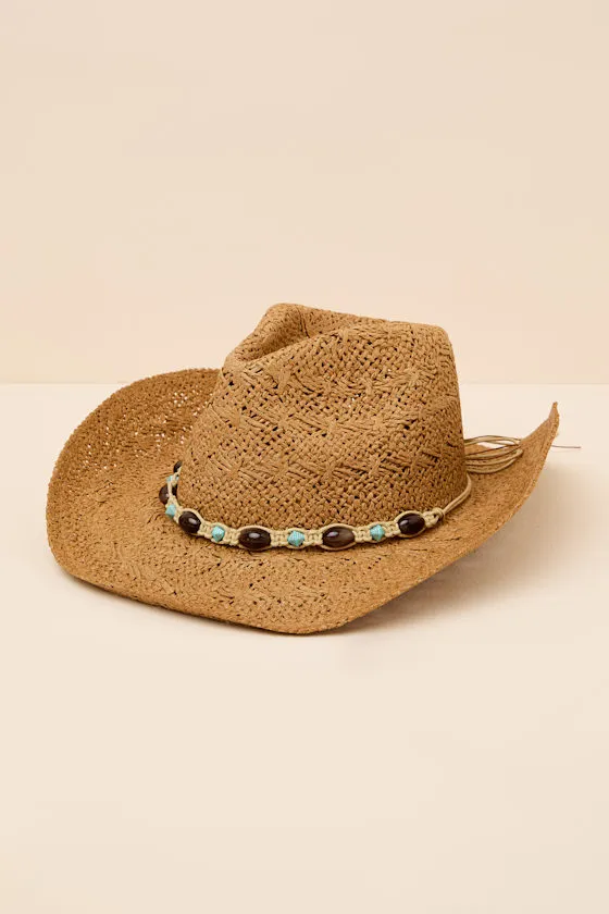 Ripley Tan Woven Straw Western Hat sold by Lulus product image thumbnail 2