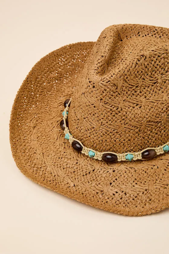 Ripley Tan Woven Straw Western Hat sold by Lulus product image thumbnail 4