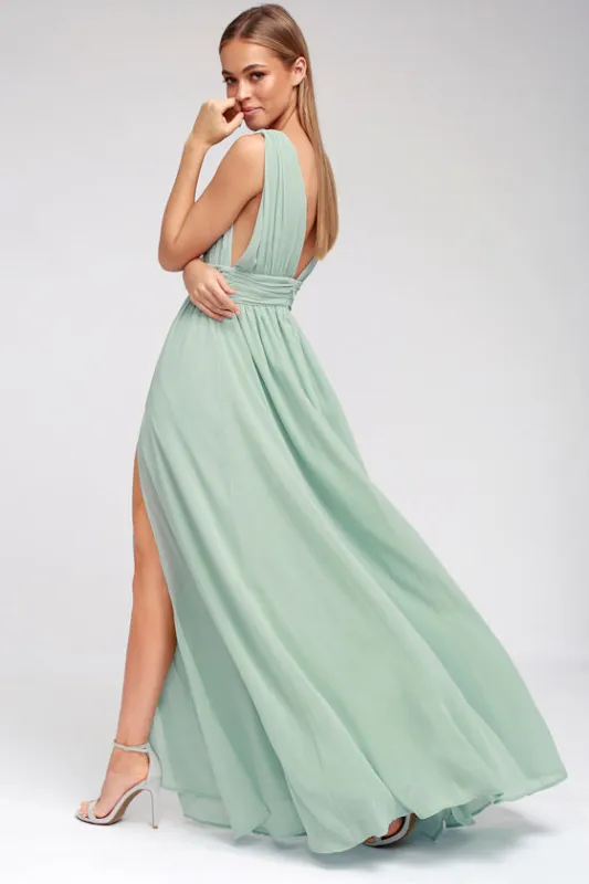 Heavenly Hues Mint Green Maxi Dress made by Lulus