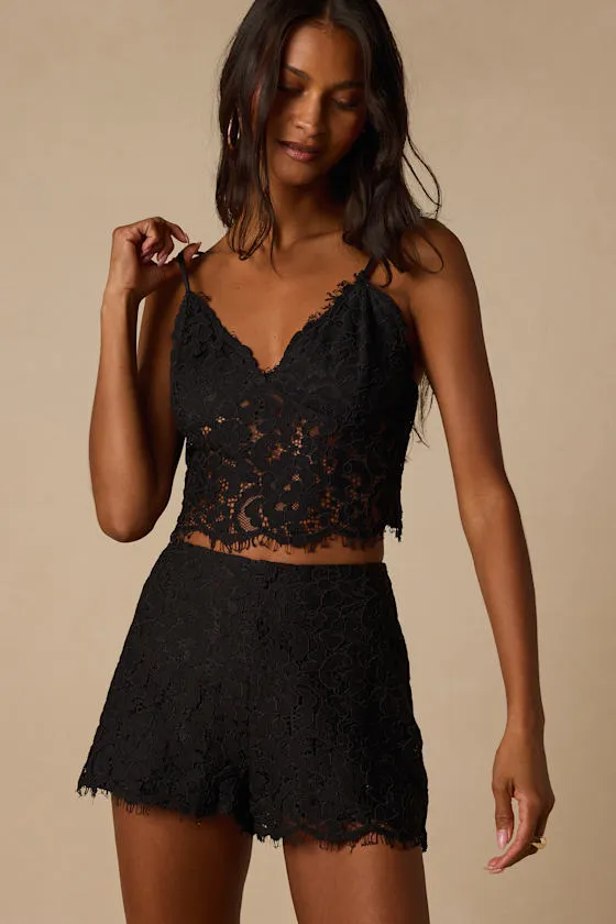 Dalia Black Lace Cami Top sold by Lulus product image thumbnail 2