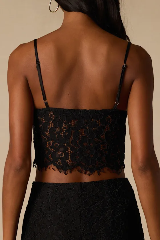 Dalia Black Lace Cami Top sold by Lulus product image thumbnail 3
