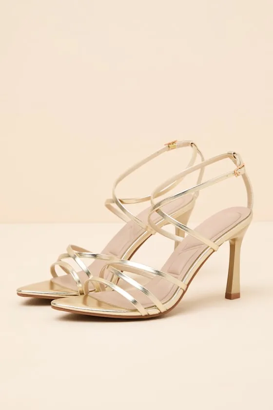 Jody Gold Metallic Strappy High Heel Sandals sold by Lulus product image thumbnail 2
