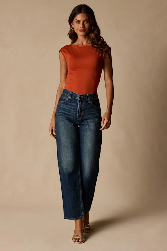 Asher Rust Red Short Sleeve Backless Top sold by Lulus product image thumbnail 3