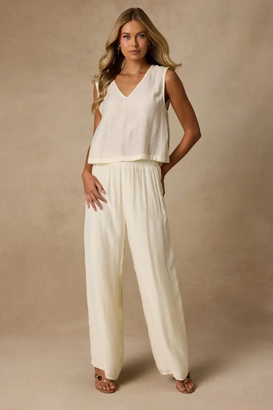 June Cream Crochet Lace Tank Top sold by Lulus product image thumbnail 3