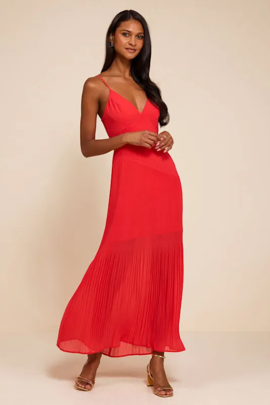 Mura Bright Red Mesh Drop Waist Midi Dress made by Lulus