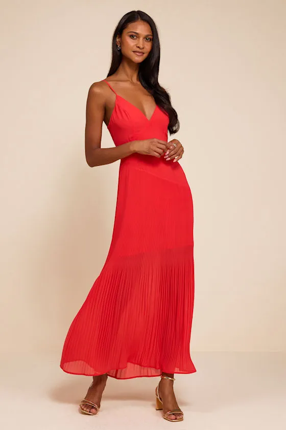 Mura Bright Red Mesh Drop Waist Midi Dress sold by Lulus