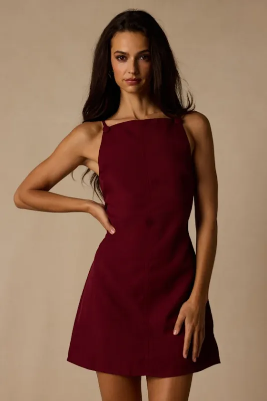 Chic Ease Wine Red Sleeveless Mini Dress made by Lulus