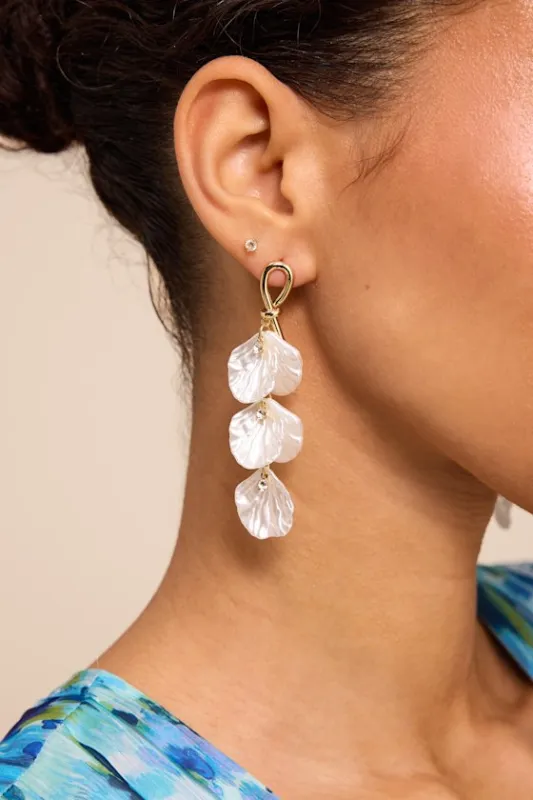 Mary Gold Petal Drop Earrings made by Lulus