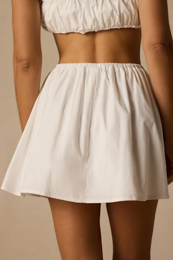 Sasha Ivory Cotton Skater Mini Skirt sold by Lulus product image thumbnail 2