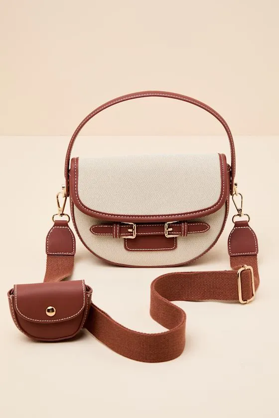 Topanga Beige Canvas Crossbody Handbag sold by Lulus