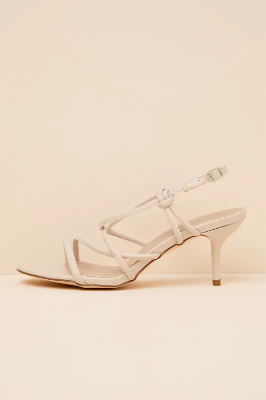 Inari Beige Strappy Slingback High Heel Sandals made by Lulus