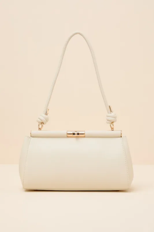 Bryn Cream Shoulder Bag made by Lulus