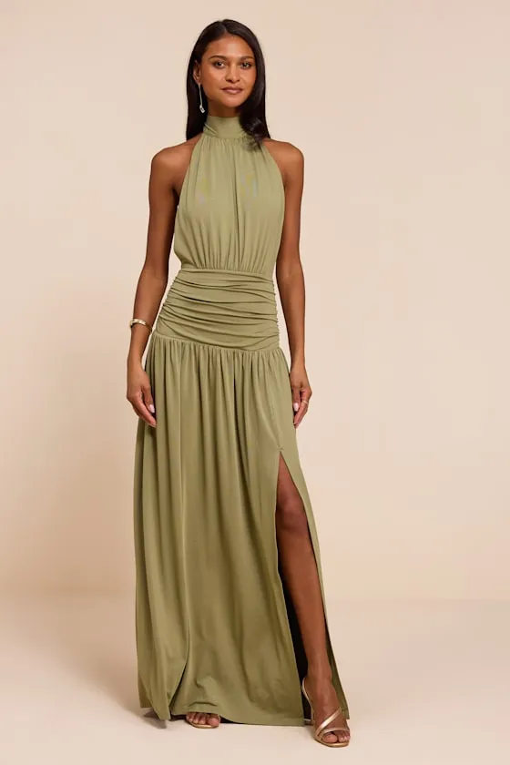 Reem Sage Jersey Knit Backless Maxi Dress sold by Lulus product image thumbnail 2