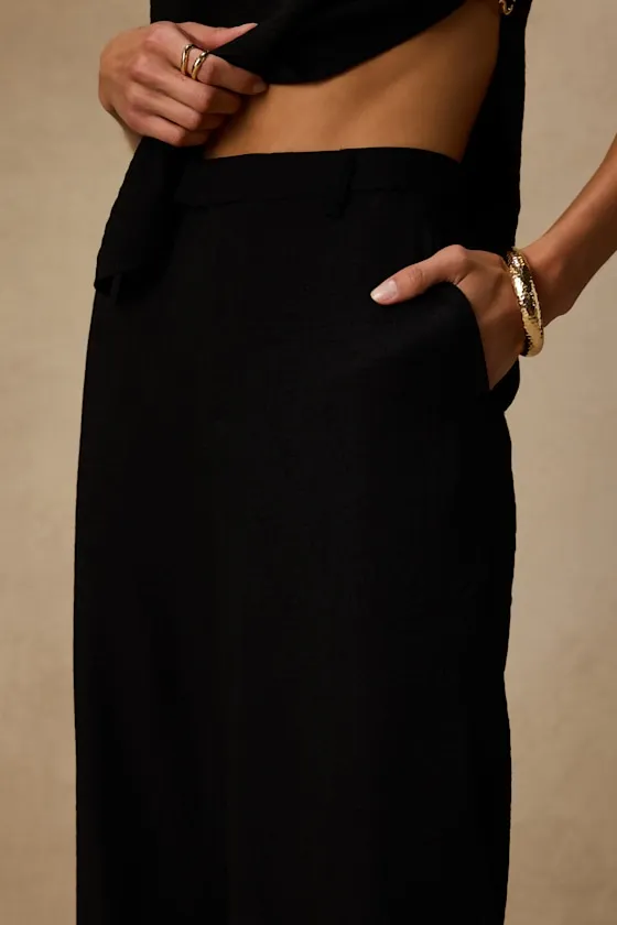 Jayden Black Wide-Leg Trousers sold by Lulus product image thumbnail 4