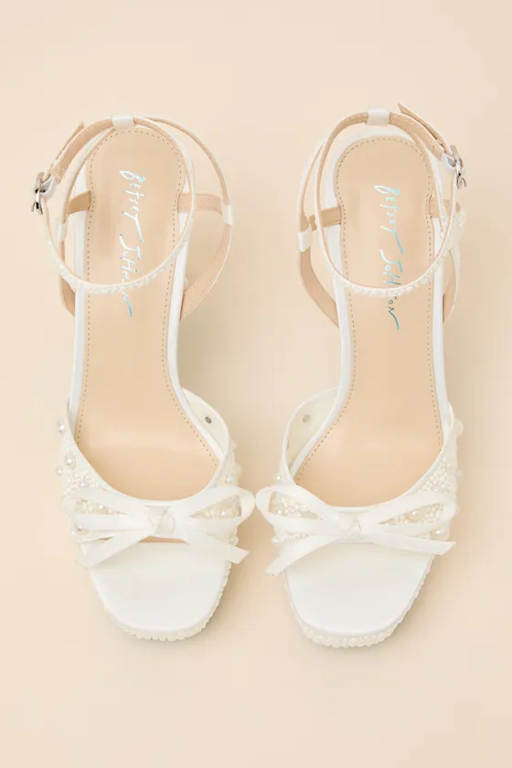 Enola Ivory Pearl Platform Ankle Strap High Heel Sandals sold by Lulus product image thumbnail 2