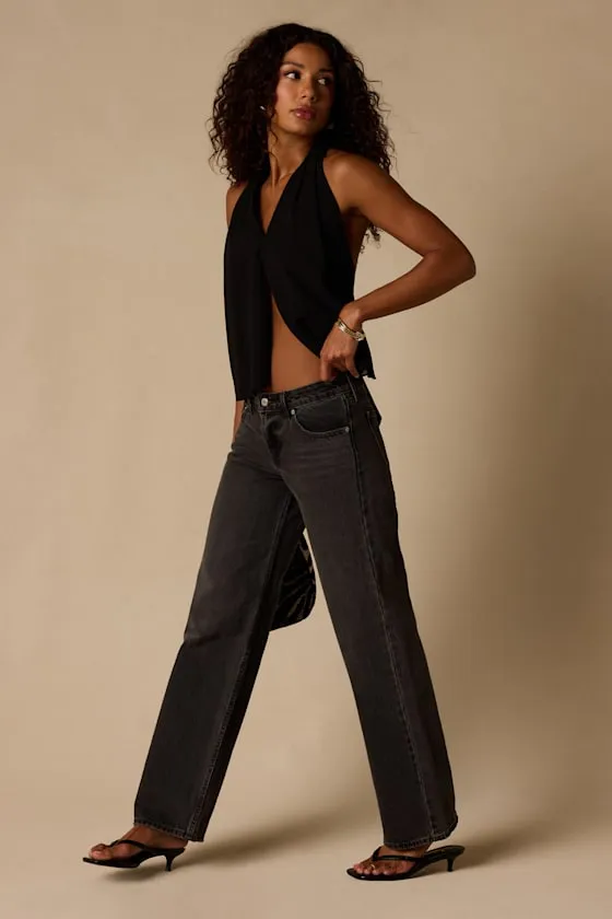 Kennedy Black Tie-Back Halter Tank Top sold by Lulus product image thumbnail 3