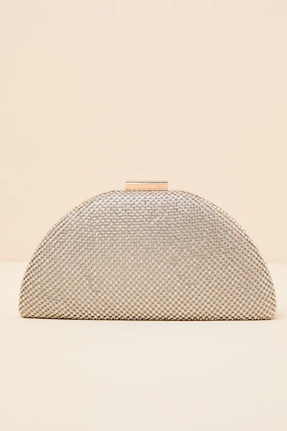 Sharia Gold Rhinestone Crossbody Clutch sold by Lulus product image thumbnail 2