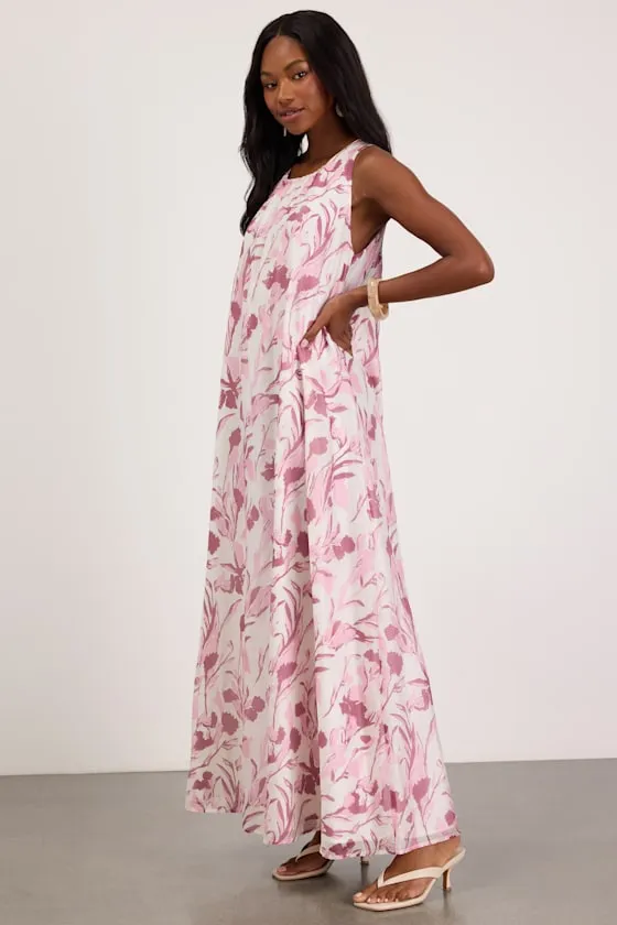 Harmen Ivory Floral Shift Maxi Dress sold by Lulus product image thumbnail 4