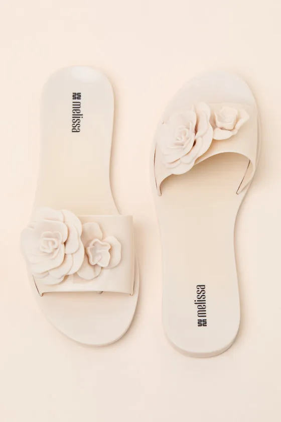 Babe Petals Beige Slide Sandals sold by Lulus product image thumbnail 2
