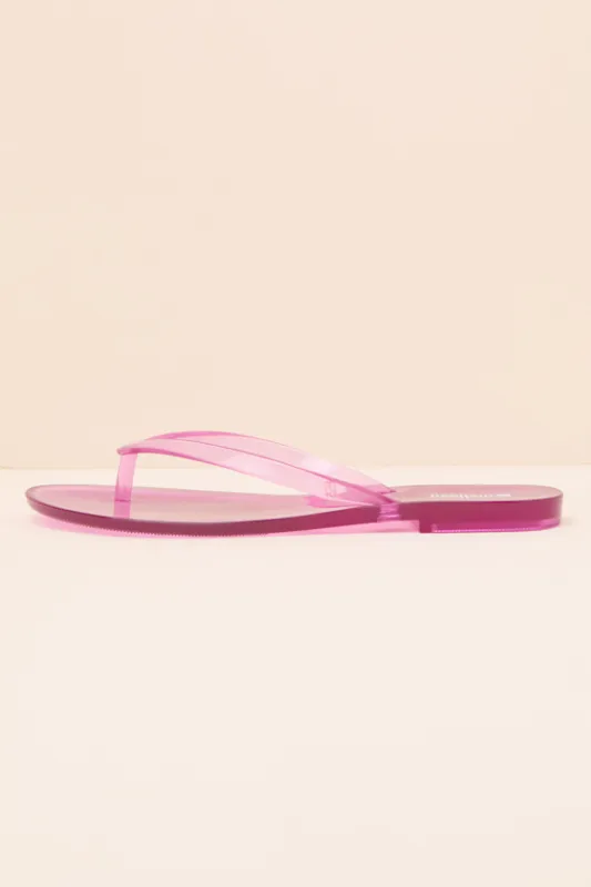 Harmonic Clear Lilac Jelly Flip Flops made by Melissa