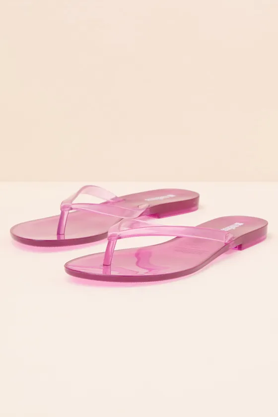 Harmonic Clear Lilac Jelly Flip Flops sold by Lulus product image thumbnail 3