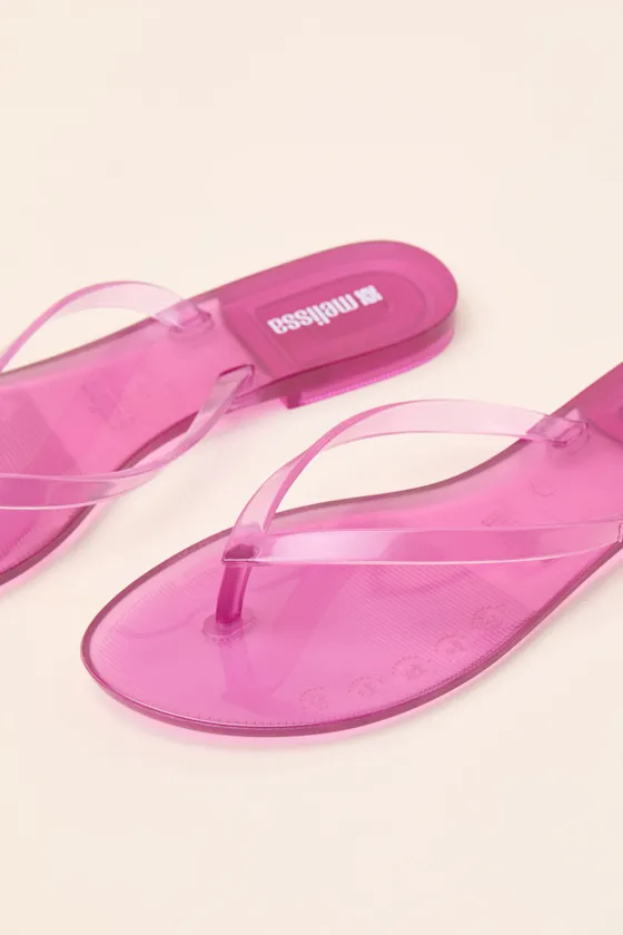 Harmonic Clear Lilac Jelly Flip Flops sold by Lulus product image thumbnail 4