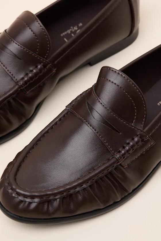 Carlton Espresso Ruched Loafers sold by Lulus product image thumbnail 4